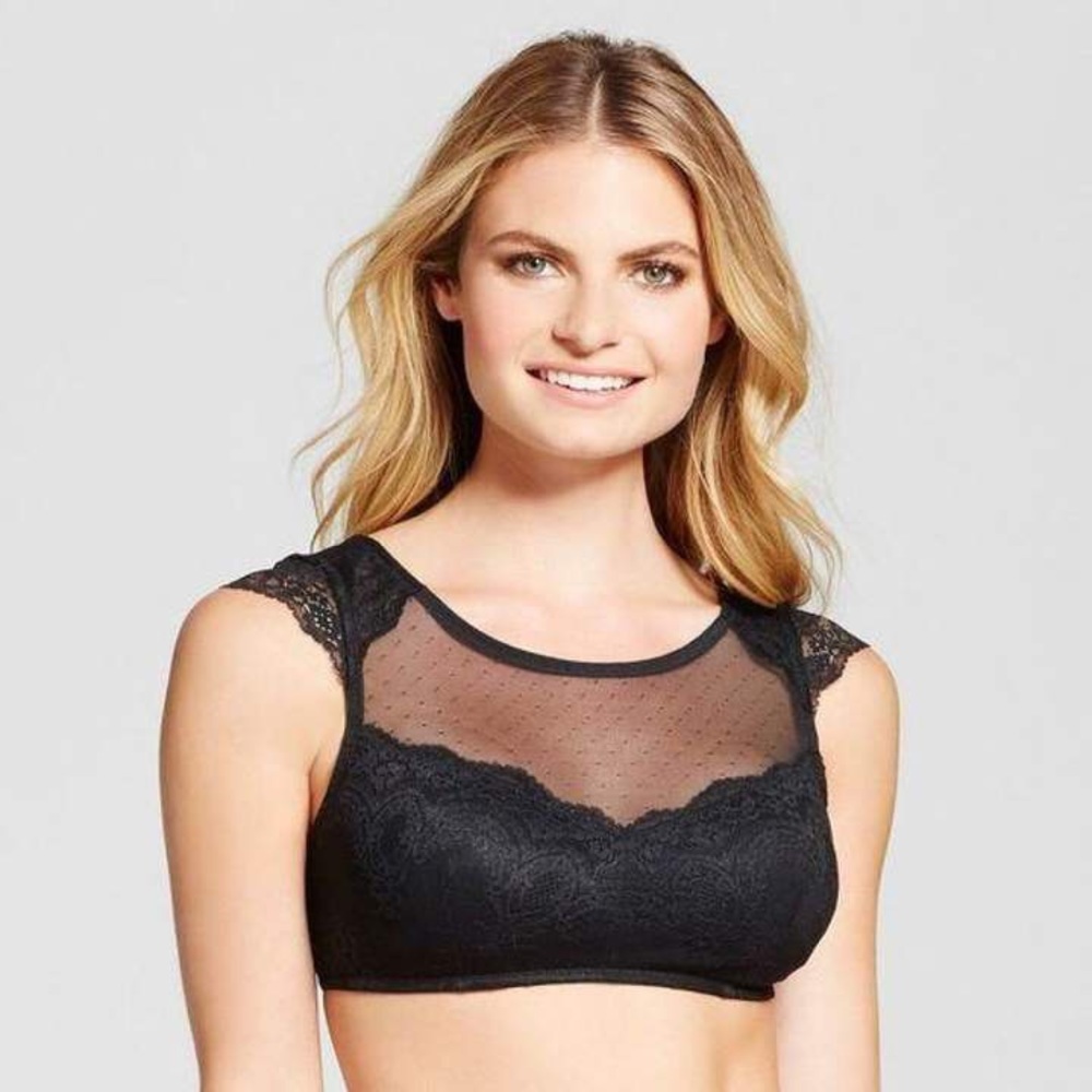 High Neck Lace Bralette